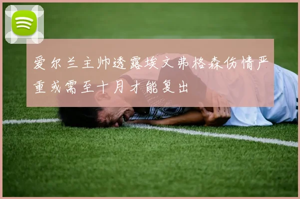 爱尔兰主帅透露埃文弗格森伤情严重或需至十月才能复出